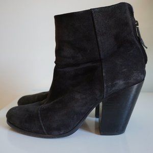 Rag & Bone Newbury Black Suede Booties Size EU 38.5